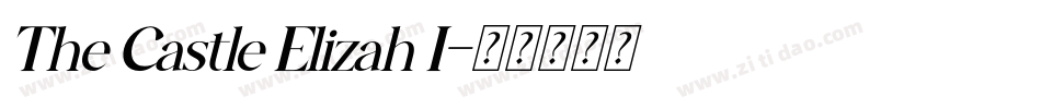 The Castle Elizah I字体转换